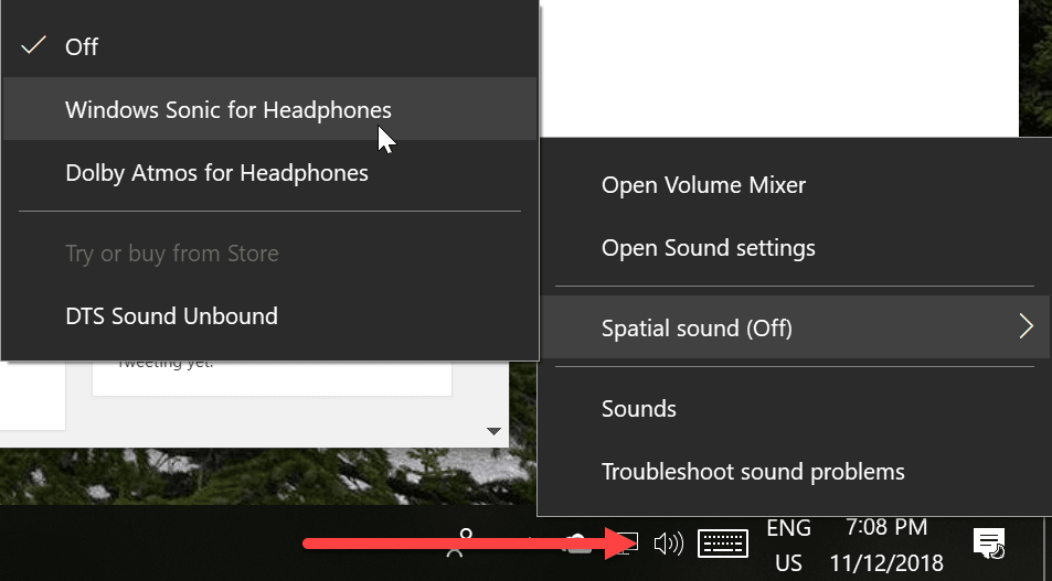 Windows sonic online audio