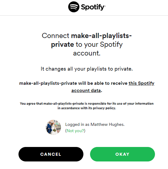 How to make your Spotify private