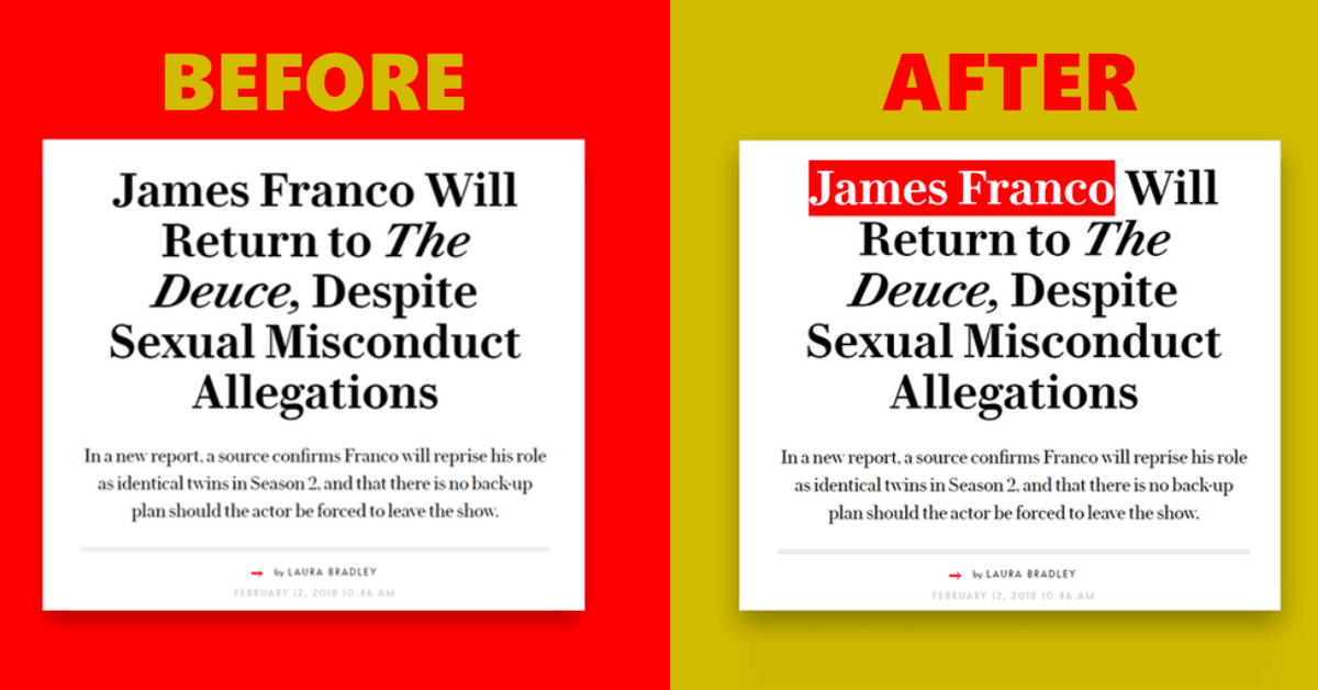 Celebrities accused of harassment won’t be forgotten, thanks to this Chrome extension