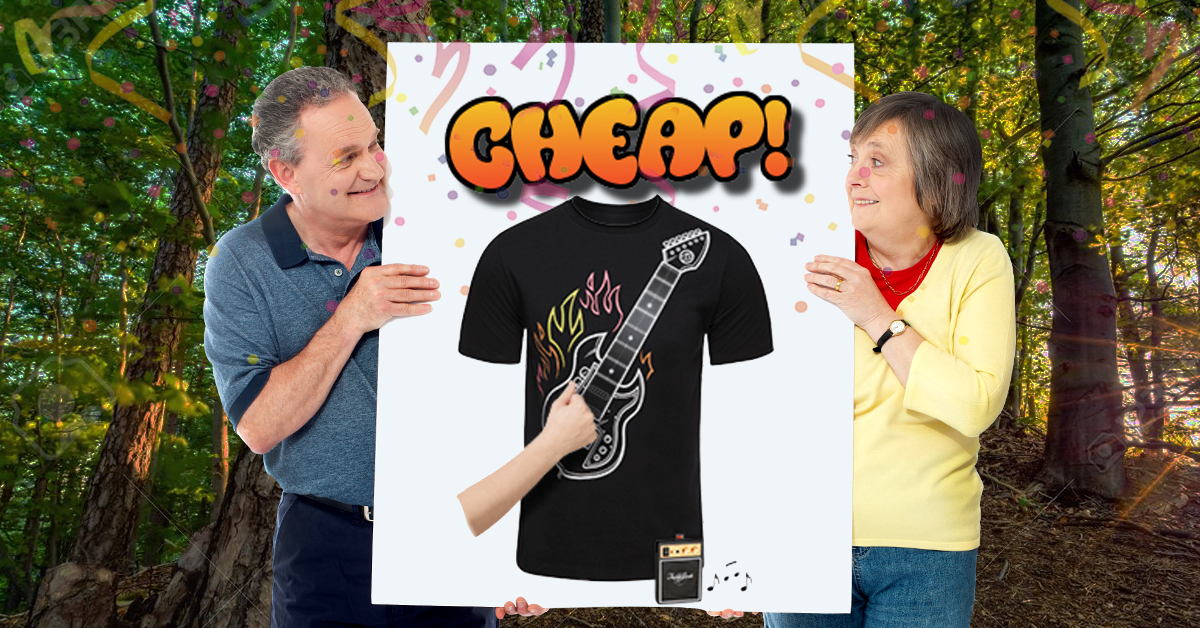 CHEAP: No way, this guitar shirt YOU CAN ACTUALLY PLAY is 68% off!