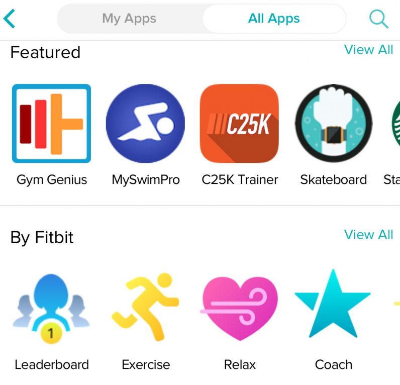 fitbit apps store