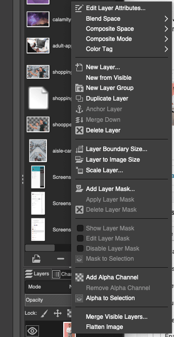 alpha channel, add, layers, mask