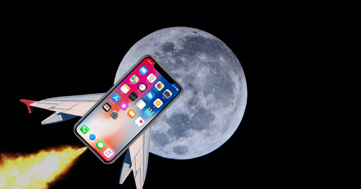 Would your mobile phone be powerful enough to get you to the moon?