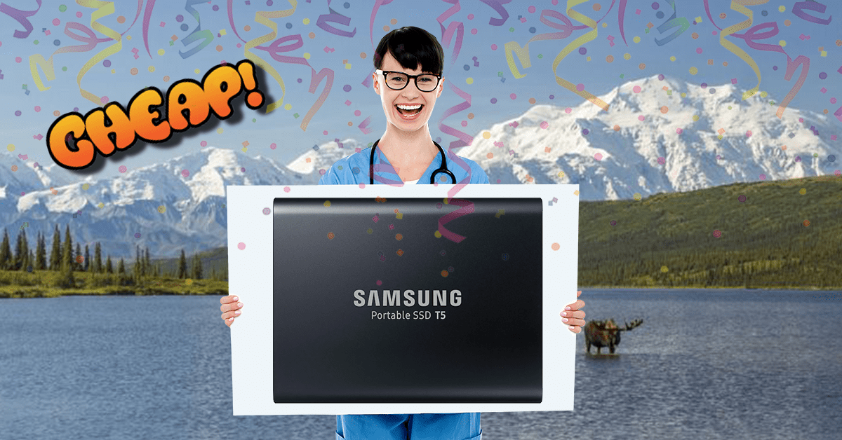 CHEAP: Save! Fast! With! $100 off! This Samsung! Portable 2TB SSD!