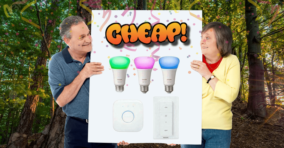 CHEAP: A Philips Hue starter kit (with white & color bulbs) for $110? SÍ, DA, JA, YES!