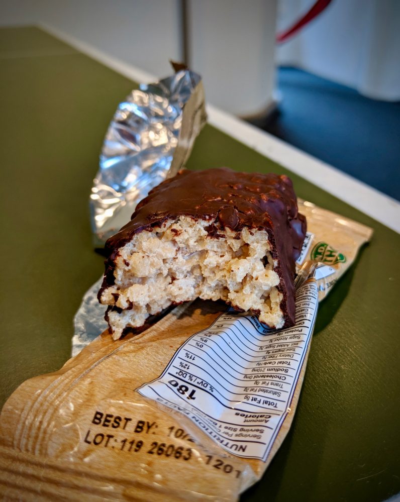 JustCBD peanut butter protein bar inside