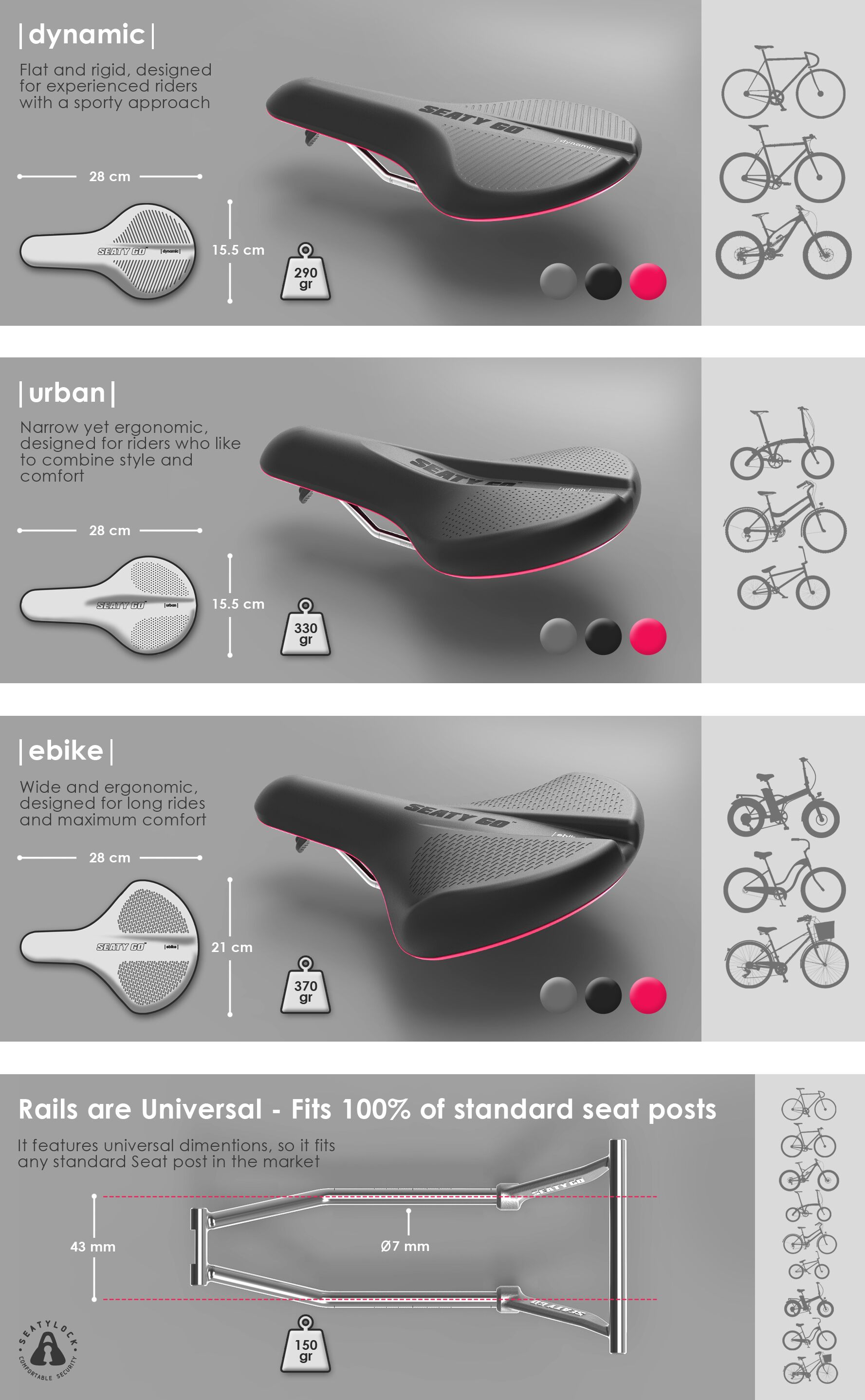 The SeatyGo bike saddle thwarts thieves by being super easy to take with you - 44