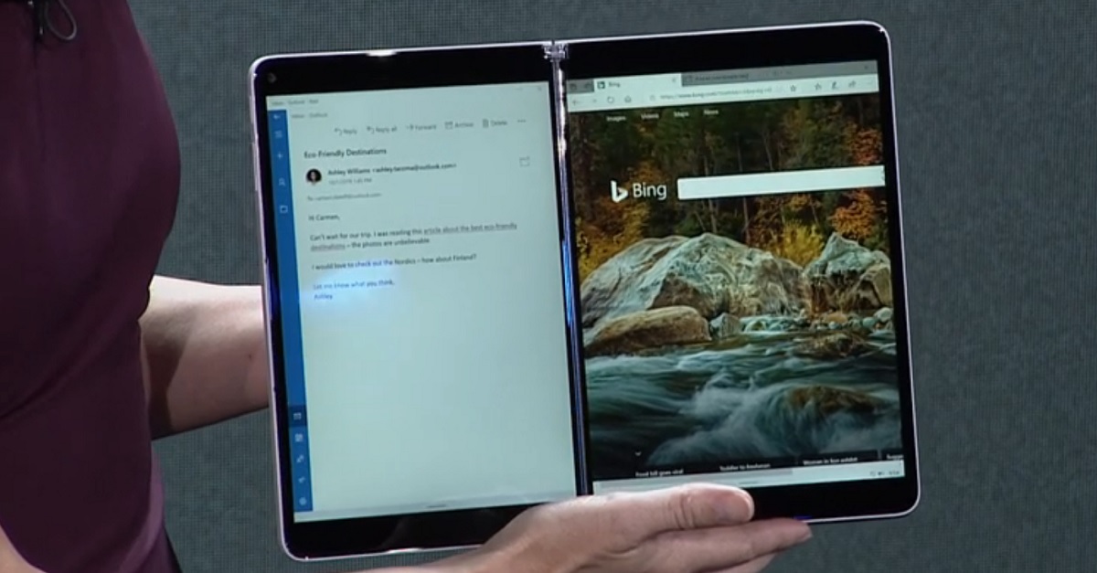 Microsoft teases Windows 10X, optimized for dual screens
