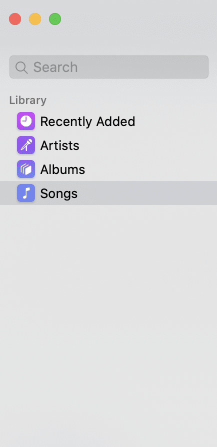 macOS Music app sidebar apple music free
