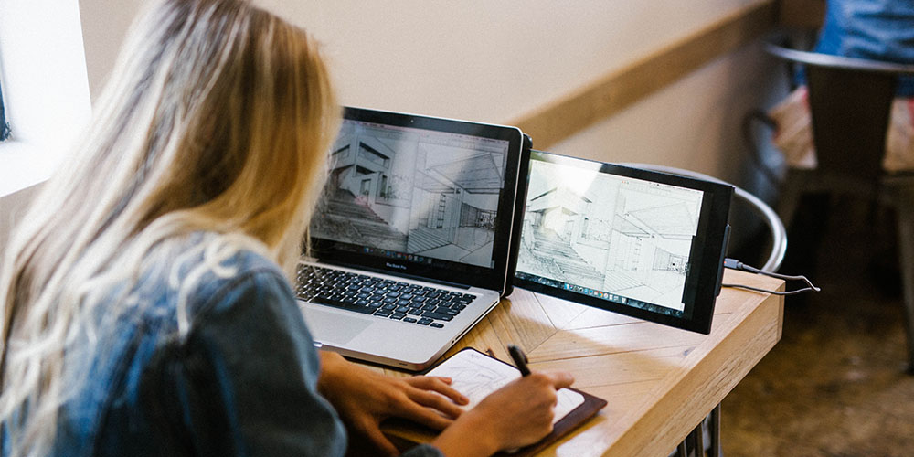 This portable attachment that adds a second monitor to your laptop anywhere is on sale