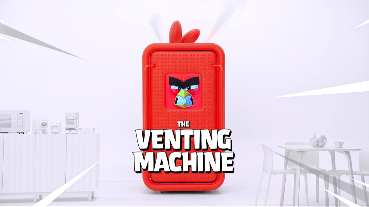 Celebrate 10 years of Angry Birds by beating the crap out of this vending machine