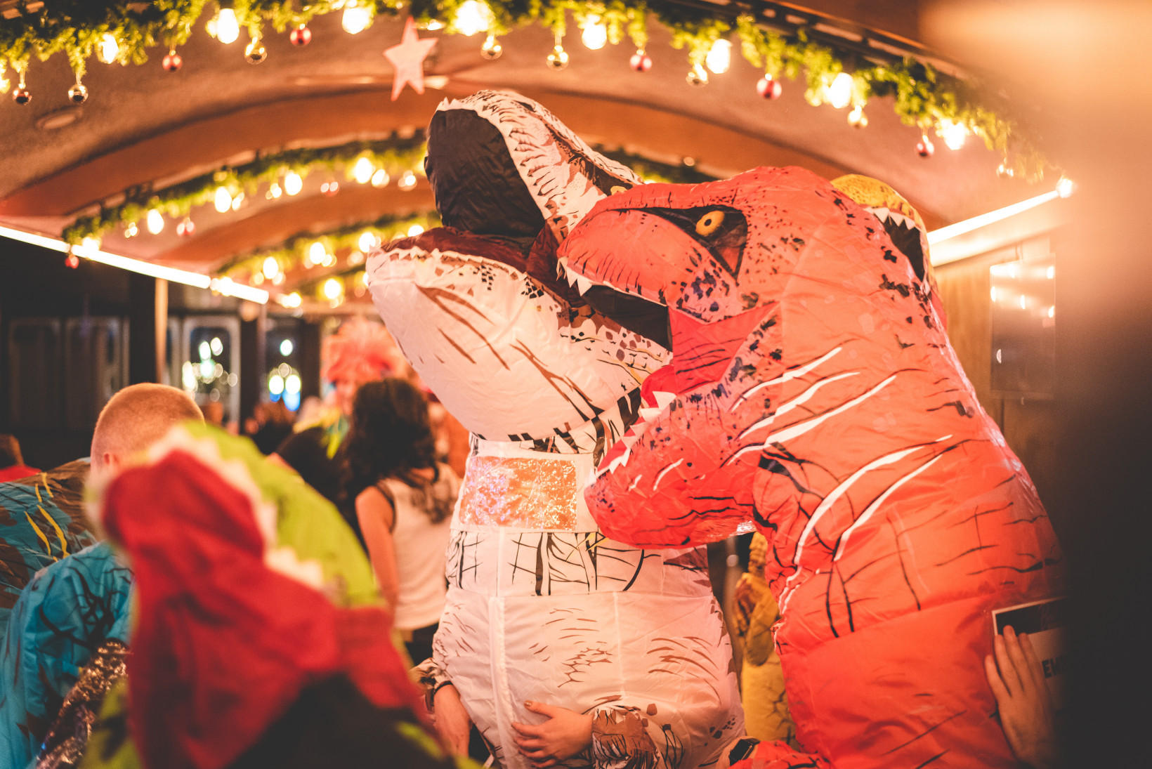 Dinosaurs came back from the dead at our bowling event