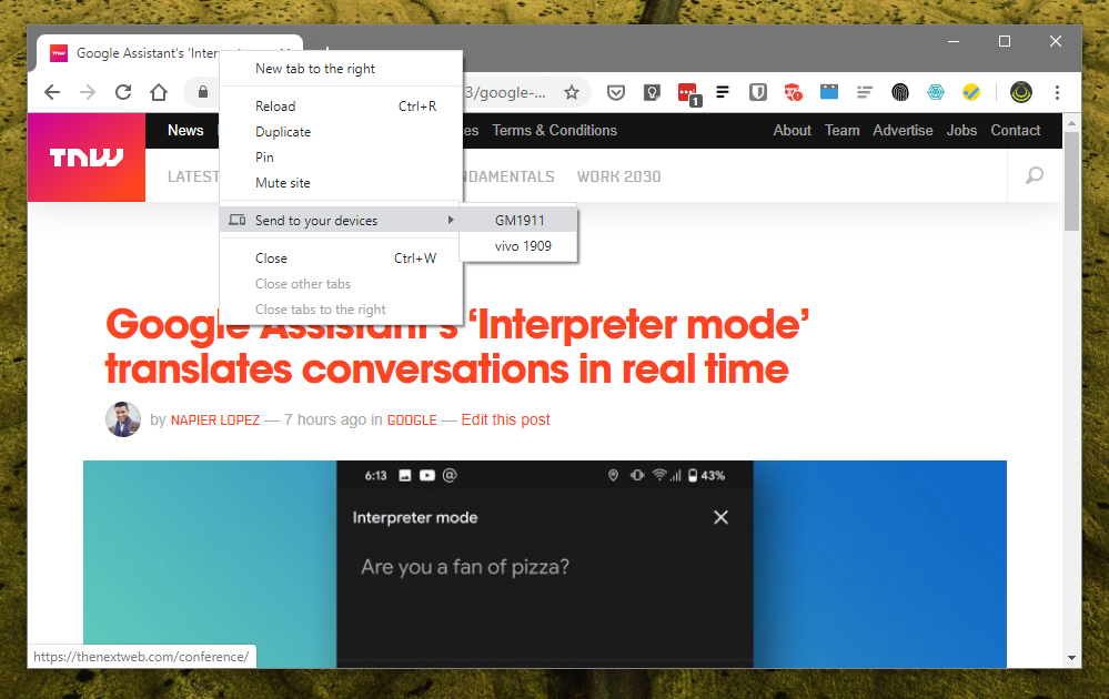 How to send tabs  links  and text from Chrome to your Android device - 72