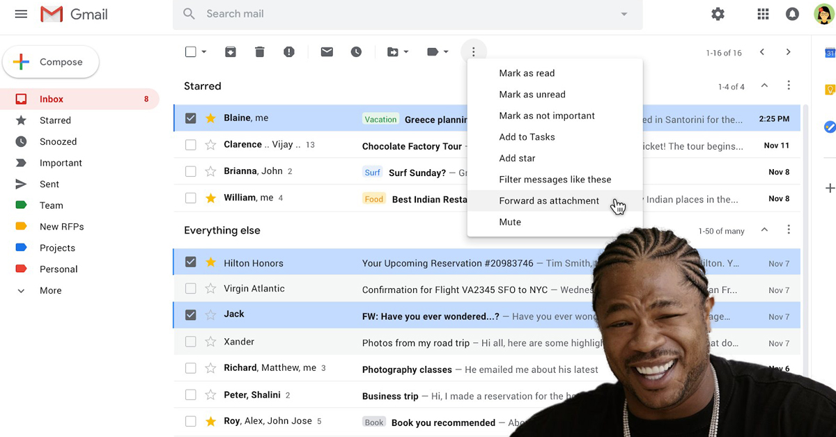 Gmail now lets you send emails within emails