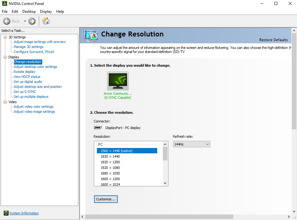 How to enable 144Hz or higher on your expensive gaming monitor