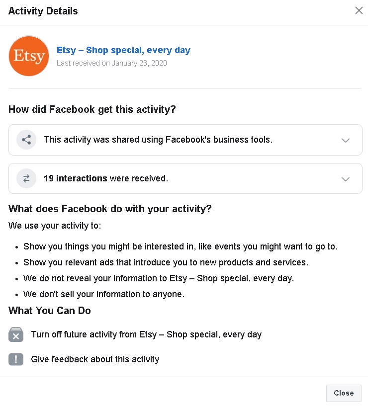 How to use Facebook s  Off Facebook Activity  tool - 50