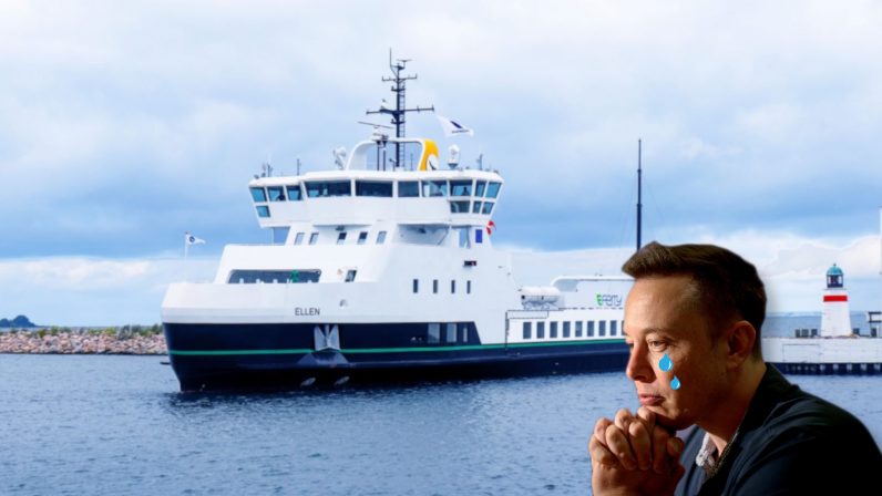 ellen, ferry, electric, musk, tesla, battery, powered, denmark, eu, money, travel, transport, green, energy