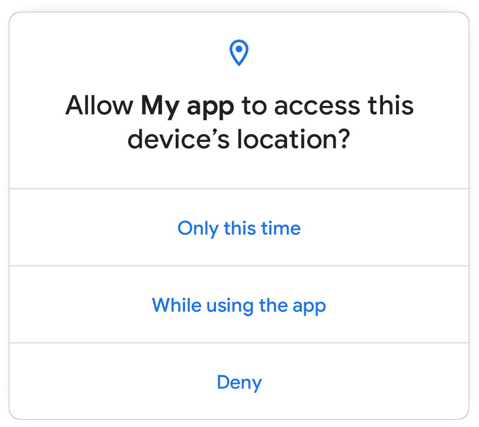Android permission for location