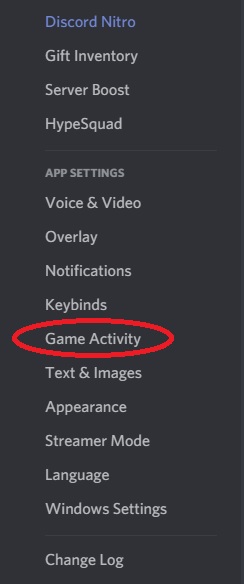 Discord Go Live Game Activity
