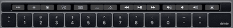 MacBook Touch Bar buttons