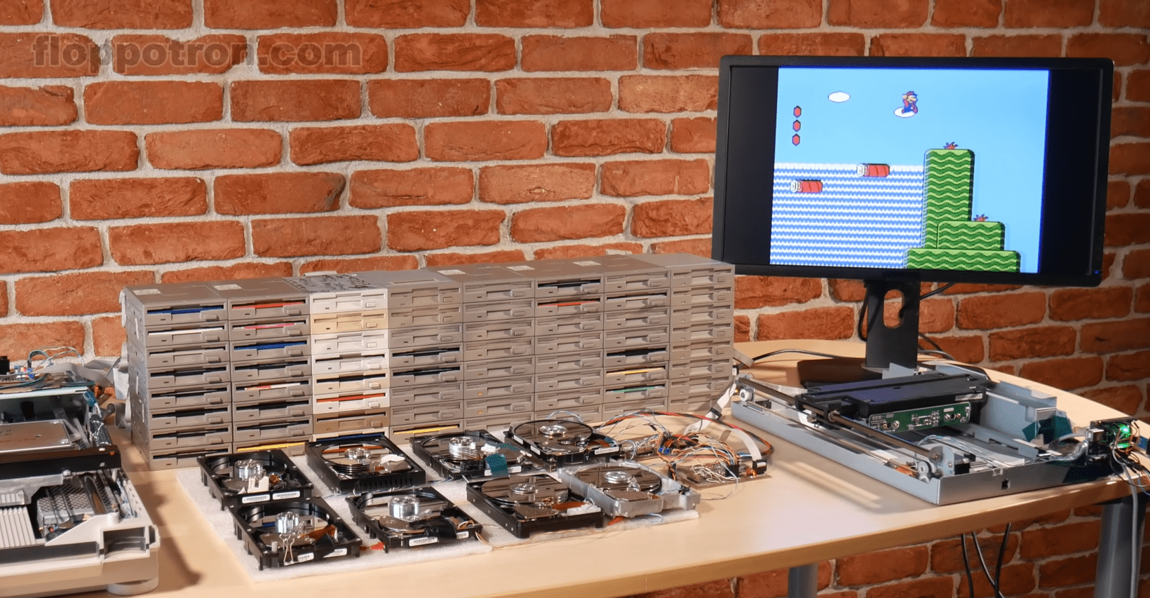 Celebrate MAR10 day with this Mario medley played on floppy drives
