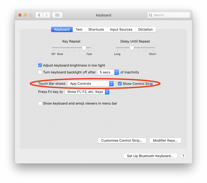 mac keyboard settings