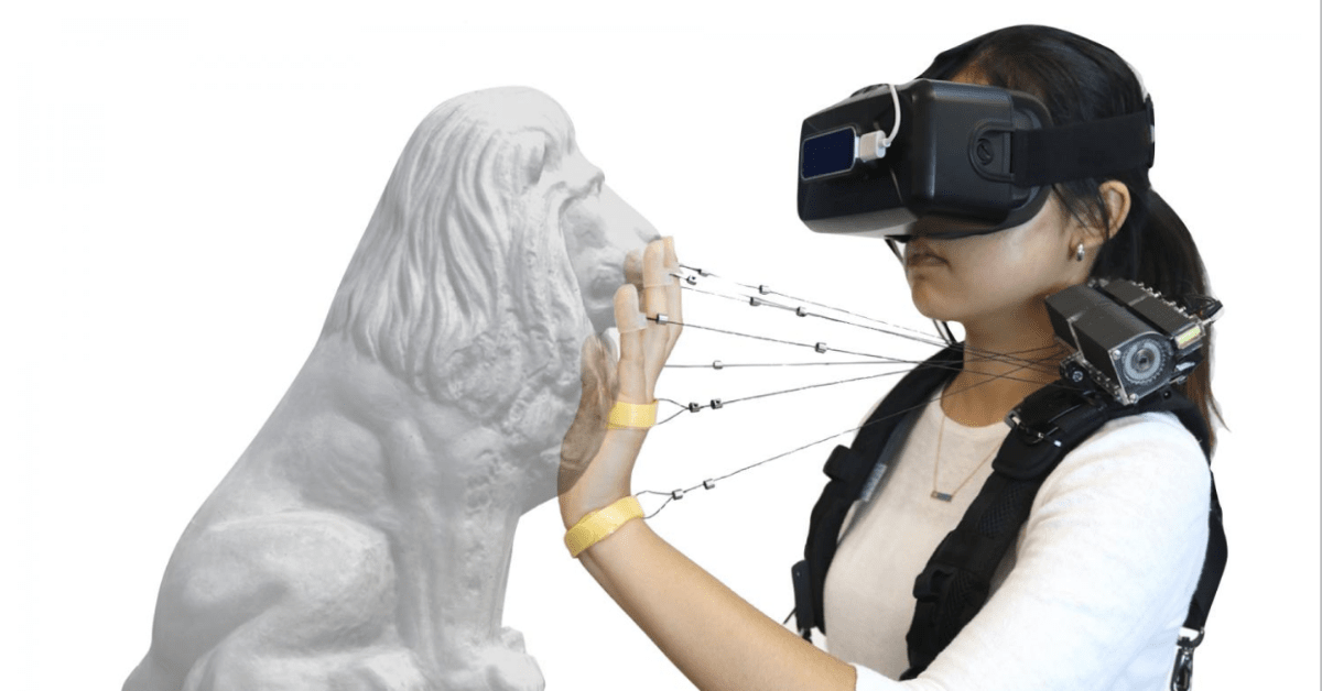 This haptic device uses strings to let you ‘feel’ objects in VR