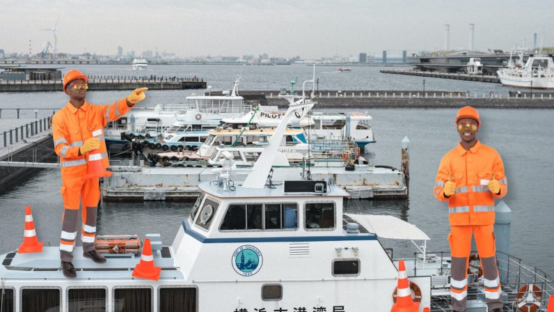 boats, fujtisu, japan, zinrei, ai, computer, port, shipping, boats, authority