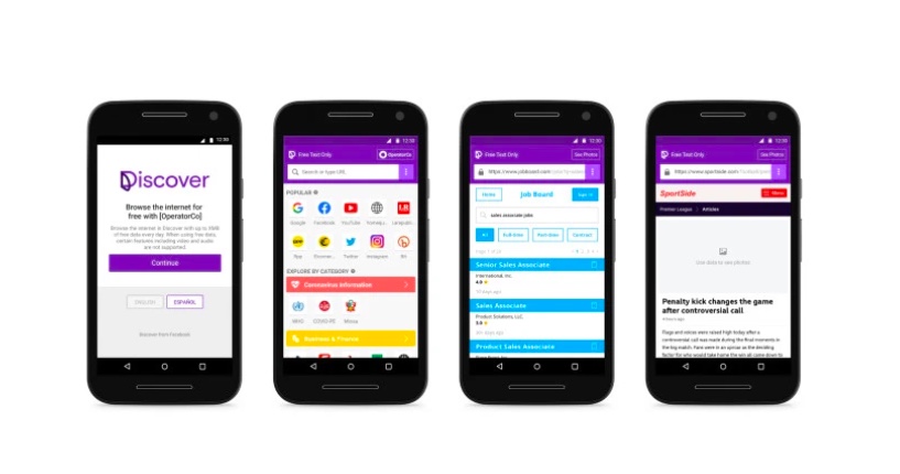 Facebook takes another stab at enabling ‘free’ mobile web access with its new Discover app