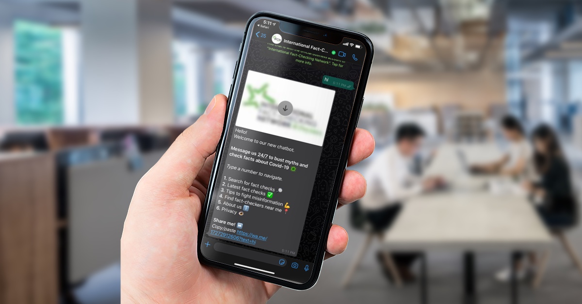 Poynter Institute is launching a WhatsApp bot to help debunk coronavirus myths
