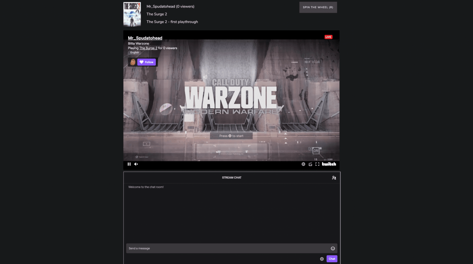 Twitch Roulette connects you with streamers nobody wanted to watch