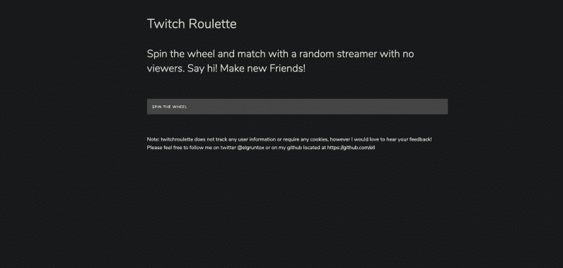 Twitch Roulette connects you with random streamers nobody wanted to watch