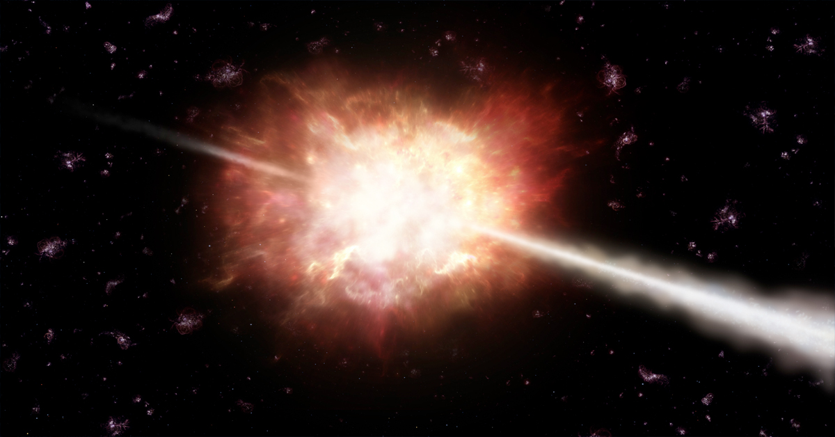 Burst of gamma rays from 10 billion light years away offers glimpse into the early universe