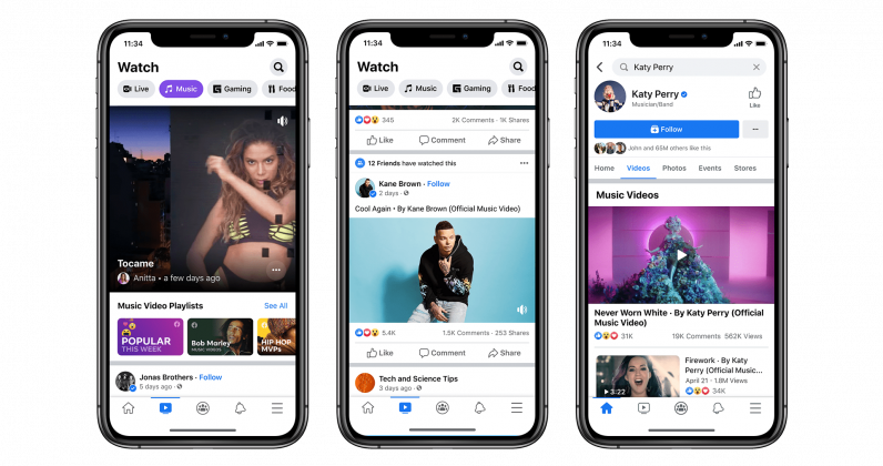 Facebook is launching official music videos in the US