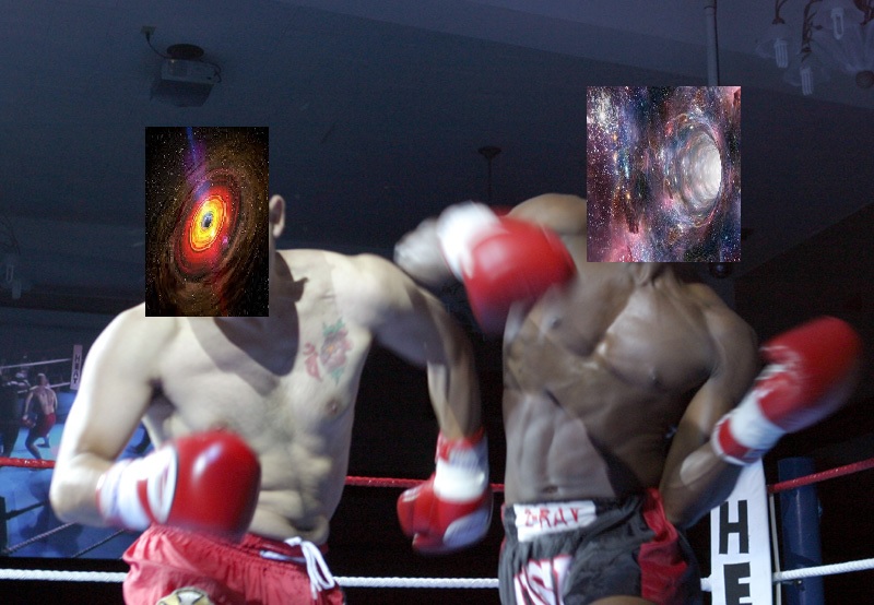 Here’s what would happen if a wormhole fought a black hole