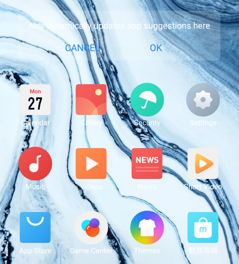 flyme 8.1 home screen