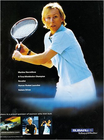 subaru, martina, navratilova