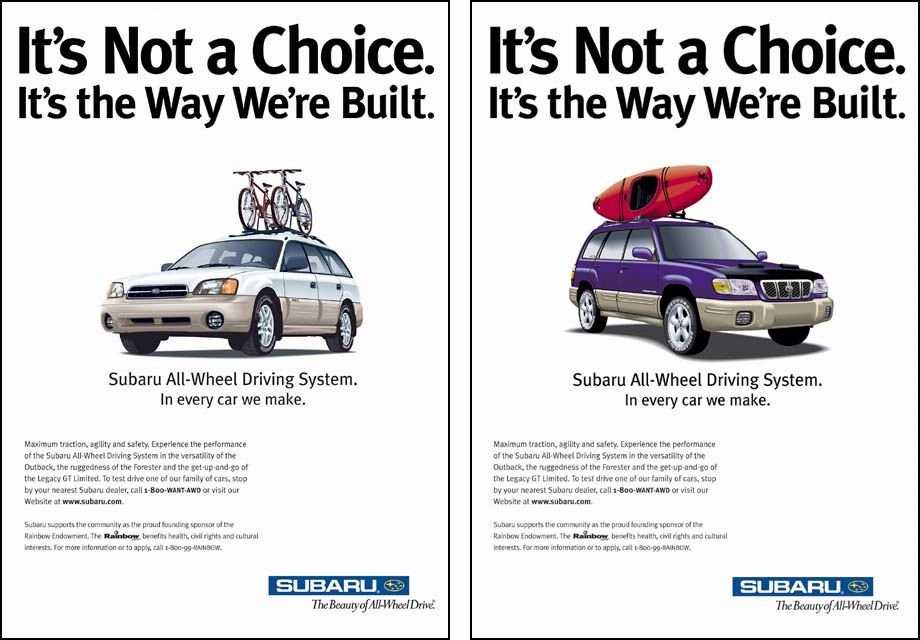 subaru, lesbianm, advert