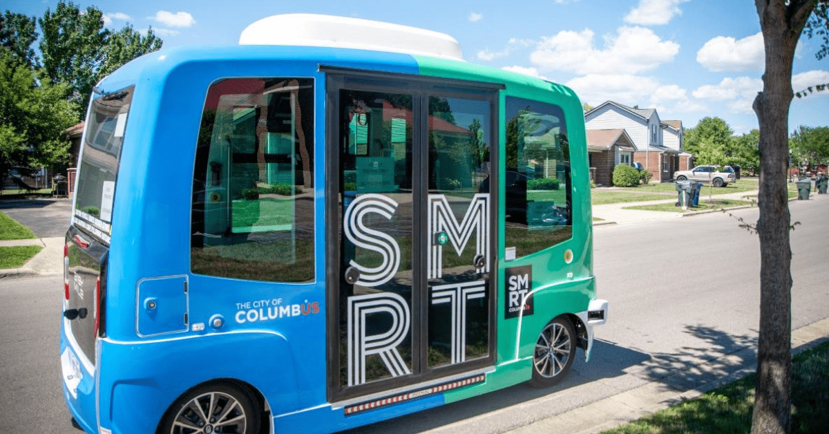 A closer look at Ohio’s self-driving shuttle bus trial that’s now a food delivery service