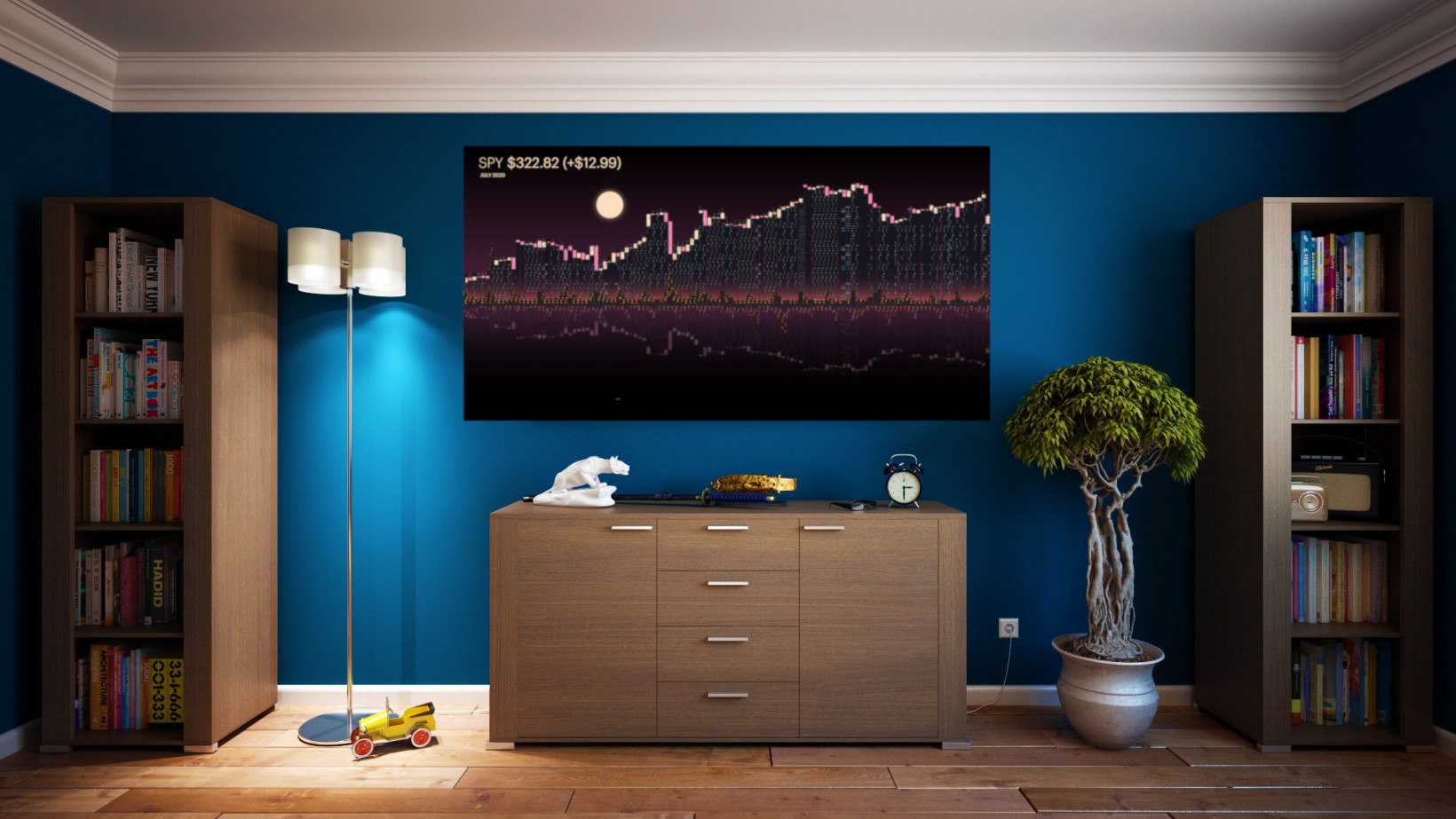 This artist turns boring stock market data into gorgeous minimalist art