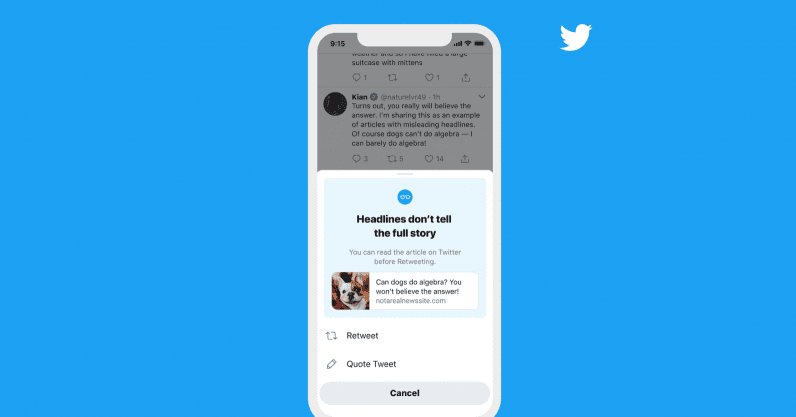 Twitter will soon call you out for tweeting articles you haven't actually read