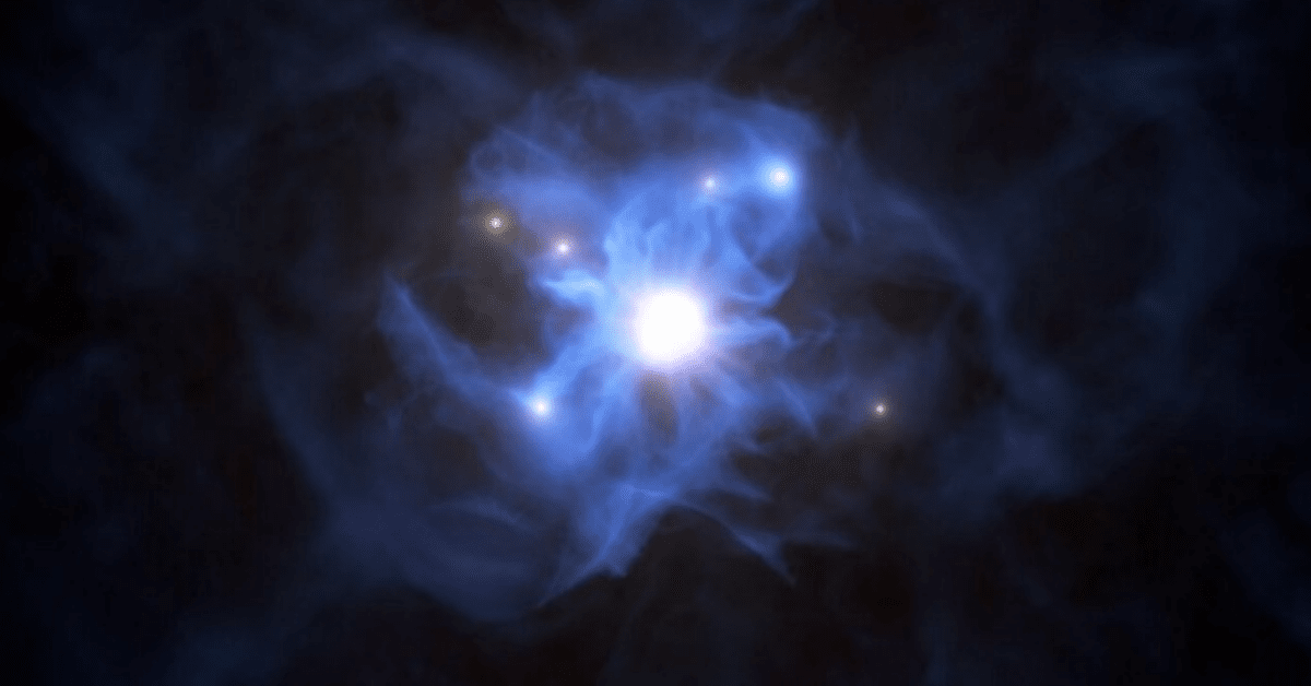 6 galactic galaxies orbiting a black hole could help answer a cosmic mystery