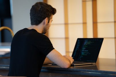 Programmer at computer