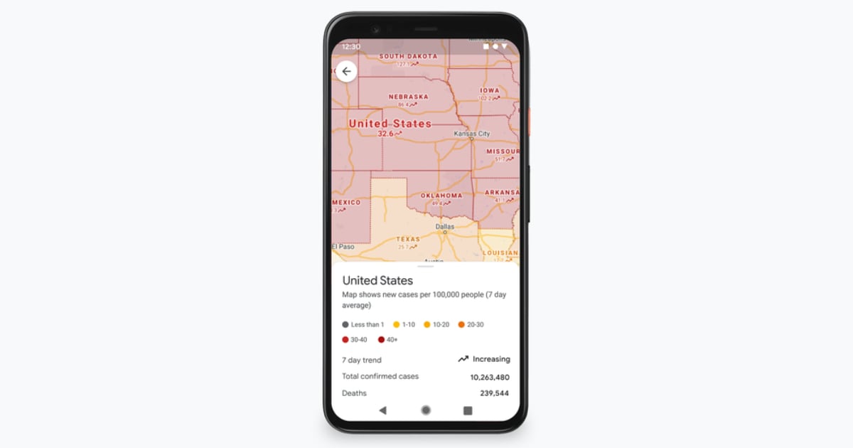 Google Maps will now display number of COVID-19 cases in an area