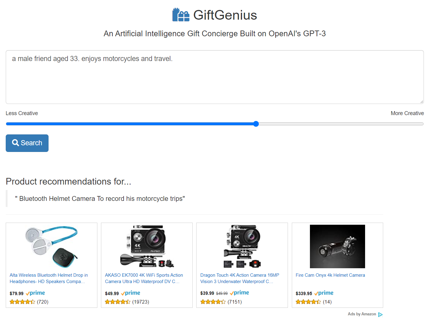 GiftGenius comes up with some surprisingly good gift recommendations