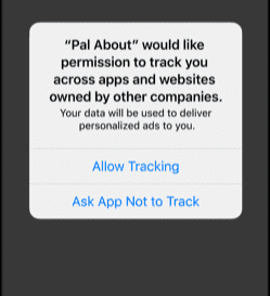 app tracking transparency request