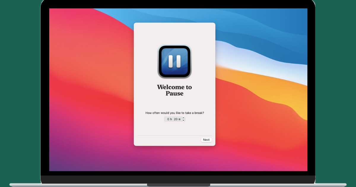 Remind yourself to take breaks at work with this free Mac app
