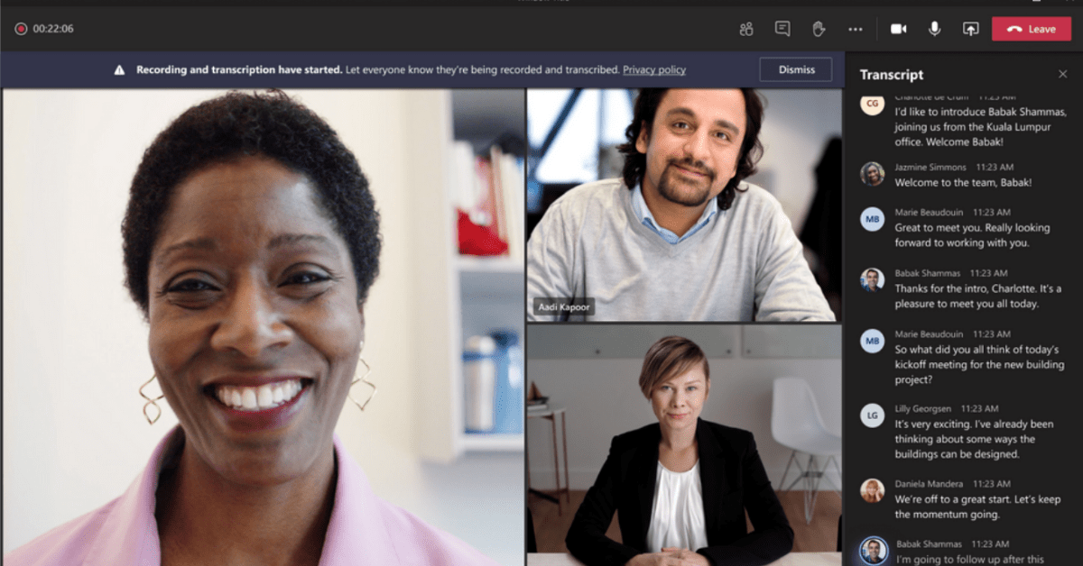 Microsoft Teams now offers AI-powered live meeting transcriptions
