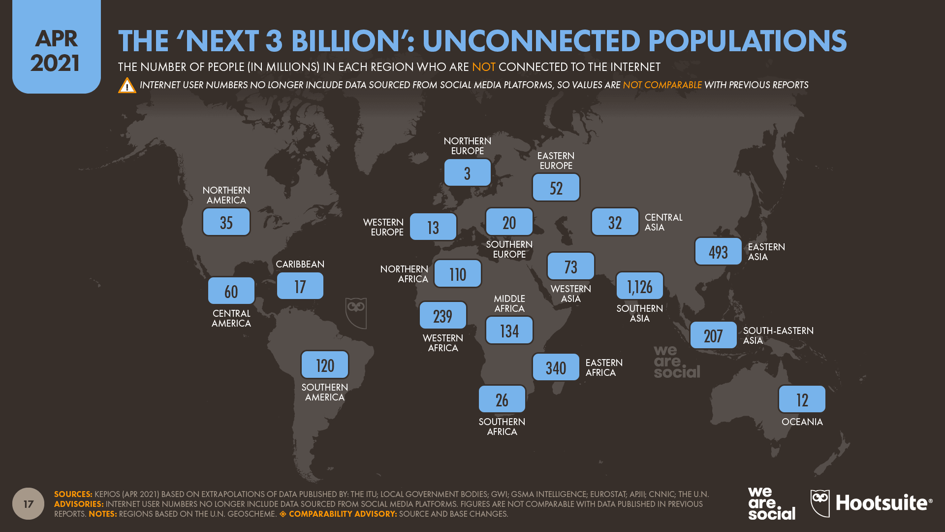 04 Slide 17 The Next 3 Billion Map DataReportal 20210420 Digital 2021 April Global Statshot Report Slide 17 