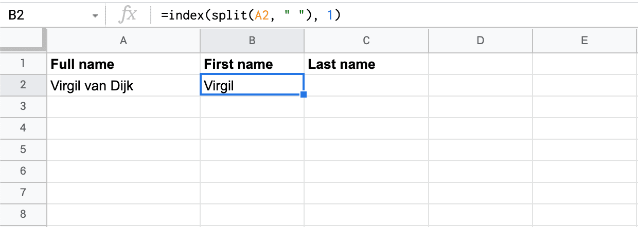 Holy sheet  How to split full names into first and last with Google Sheets - 23